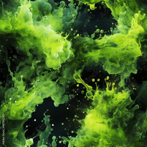 toxic splash vivid green color seamless pattern