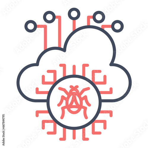 Cloud Virus Icon