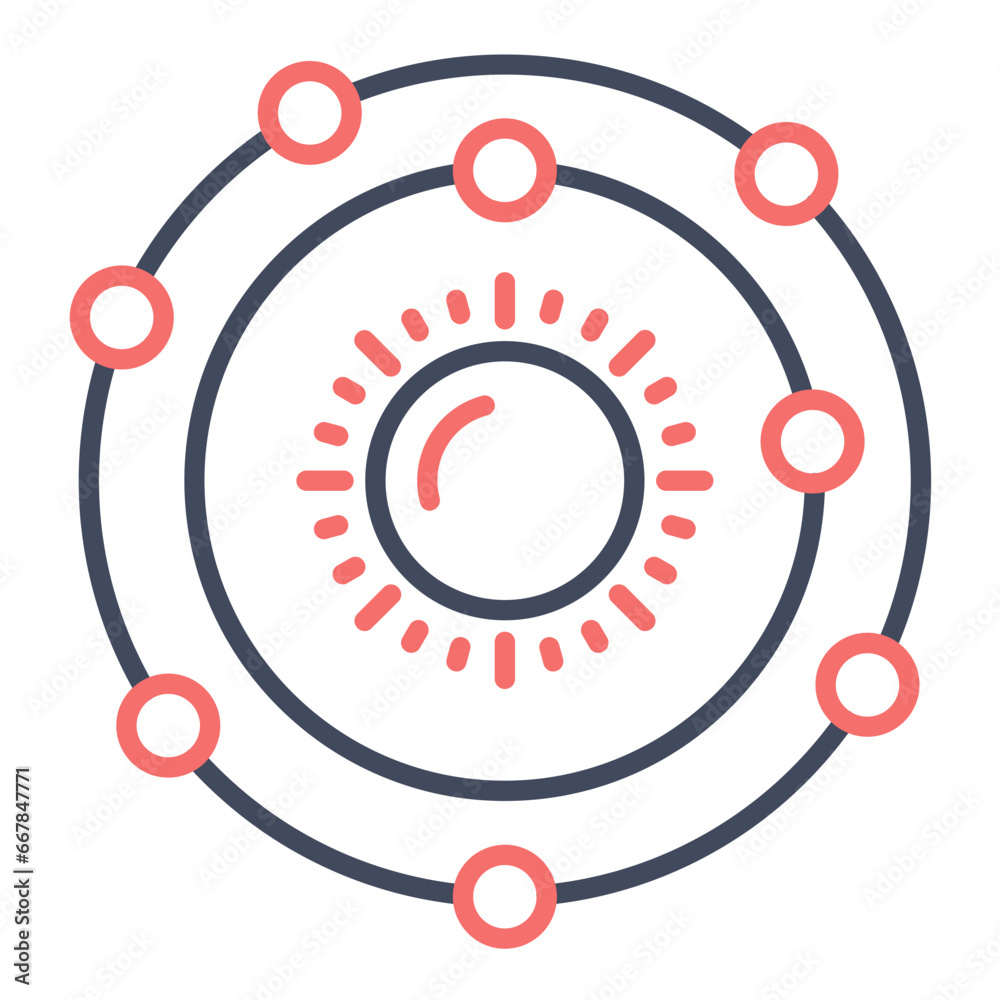 Fototapeta premium Solar System Icon