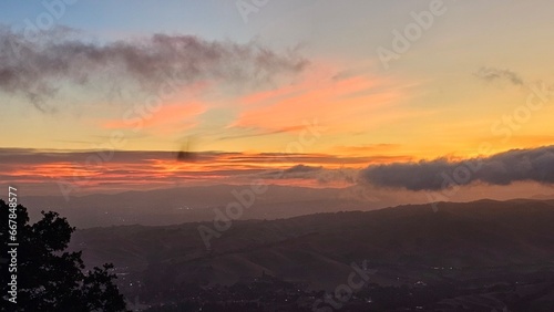 sunrise over the mountains