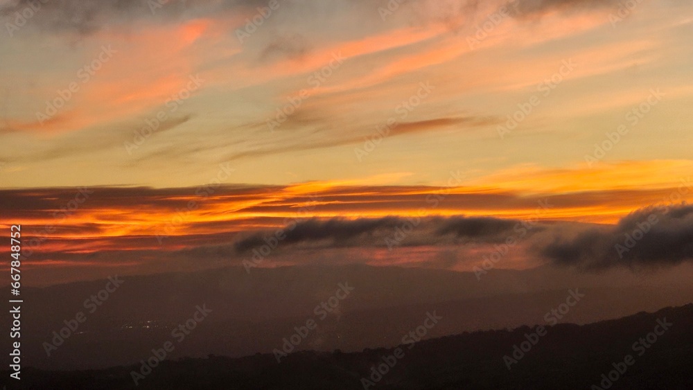 sunrise over the mountains