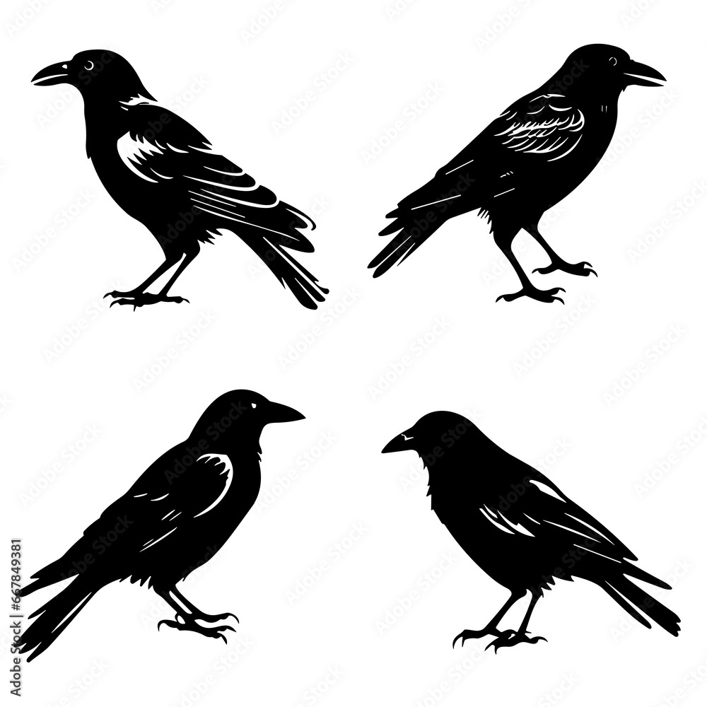 Crow silhouette, crow vector, crow illustration, crow png, crow svg ...