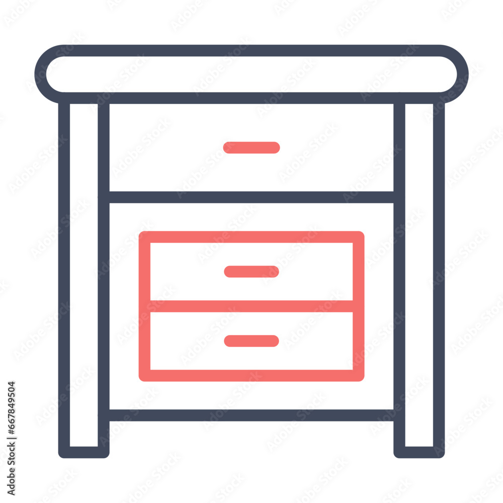 Bedside Table Icon Bedside Table Icon