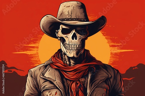 skeleton cowboy