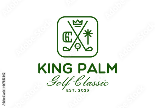 Vintage Retro Golf Club Emblem Logo with Classic Vibe
