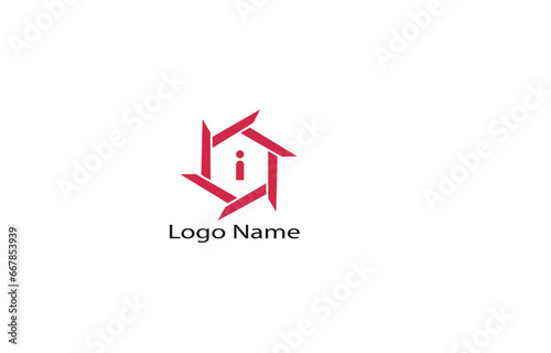 i letter logo