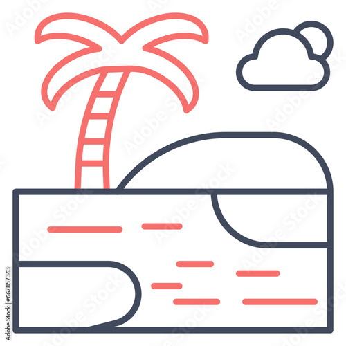 Shore Landscape Icon