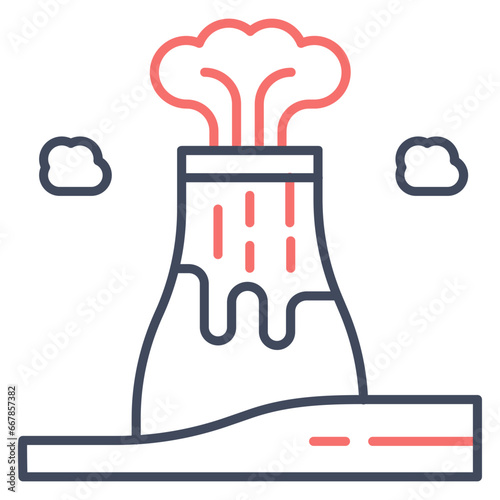 Volcano Landscape Icon