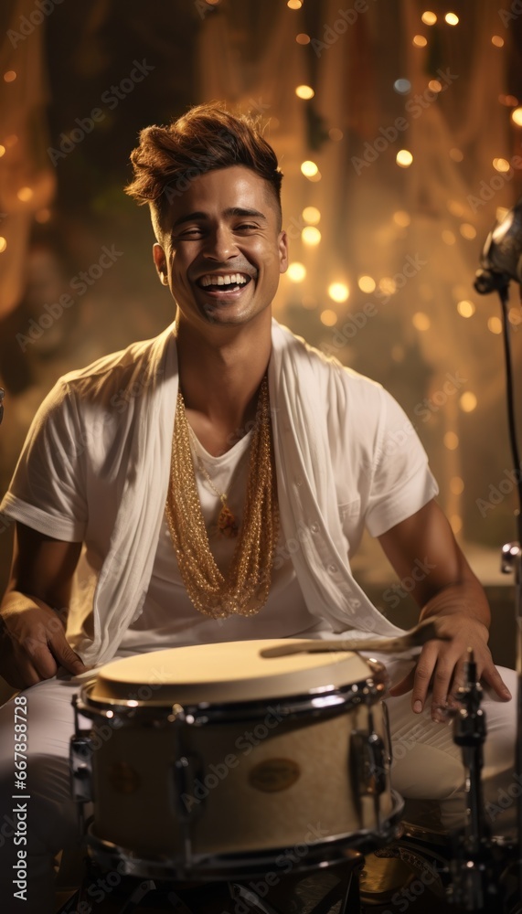 Dynamic Rhythm: Embracing Indian Pop Culture with Energetic Drum Set Performance generative ai Dynamic Rhythm: Embracing Indian Pop Culture with Energetic Drum Set Performance generative ai