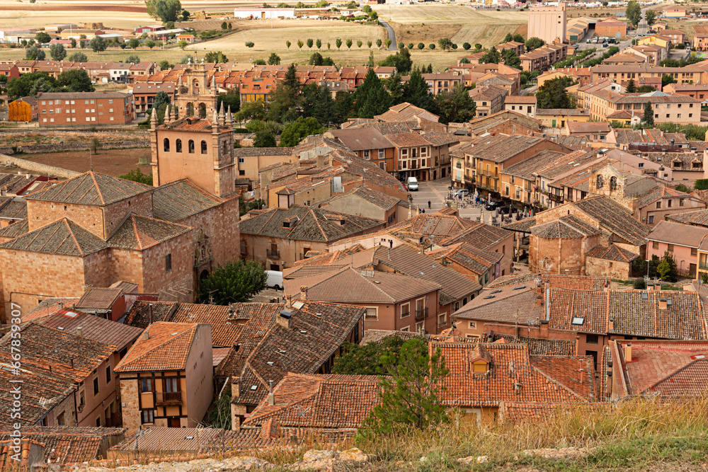 Vista aérea del Ayllón, Segovia.