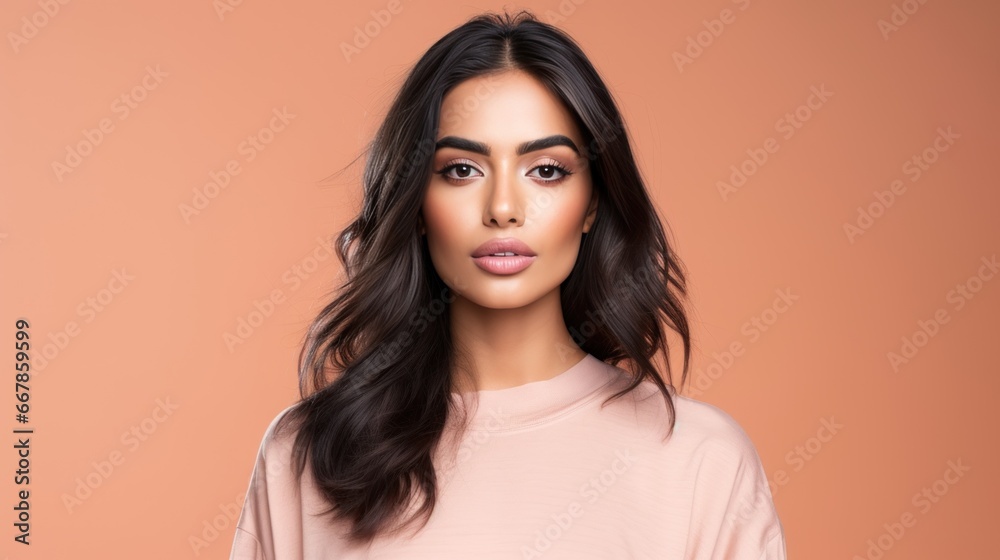 Chic and Fresh: Eyeliner Perfection on Indian Model generative ai Chic and Fresh: Eyeliner Perfection on Indian Model generative ai