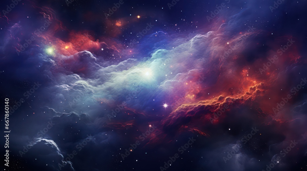 Beautiful Nebula in the night sky wallpaper background