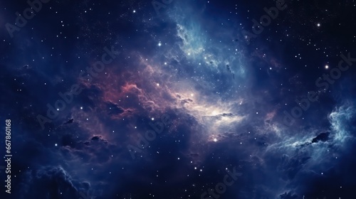 Beautiful Nebula in the night sky wallpaper background © Matthew