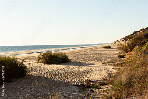 Paisaje de la playa de Cuesta Maneli, Huelva. photo