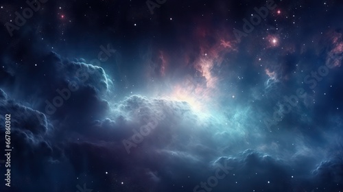 Beautiful sky galaxies in the night. Stunning nebula celestial display in deep space