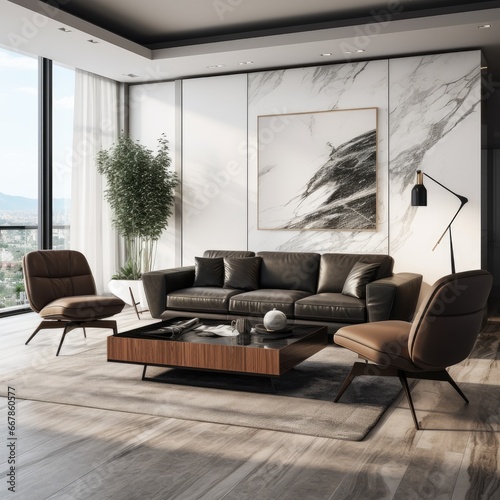 A complete modern style liv...