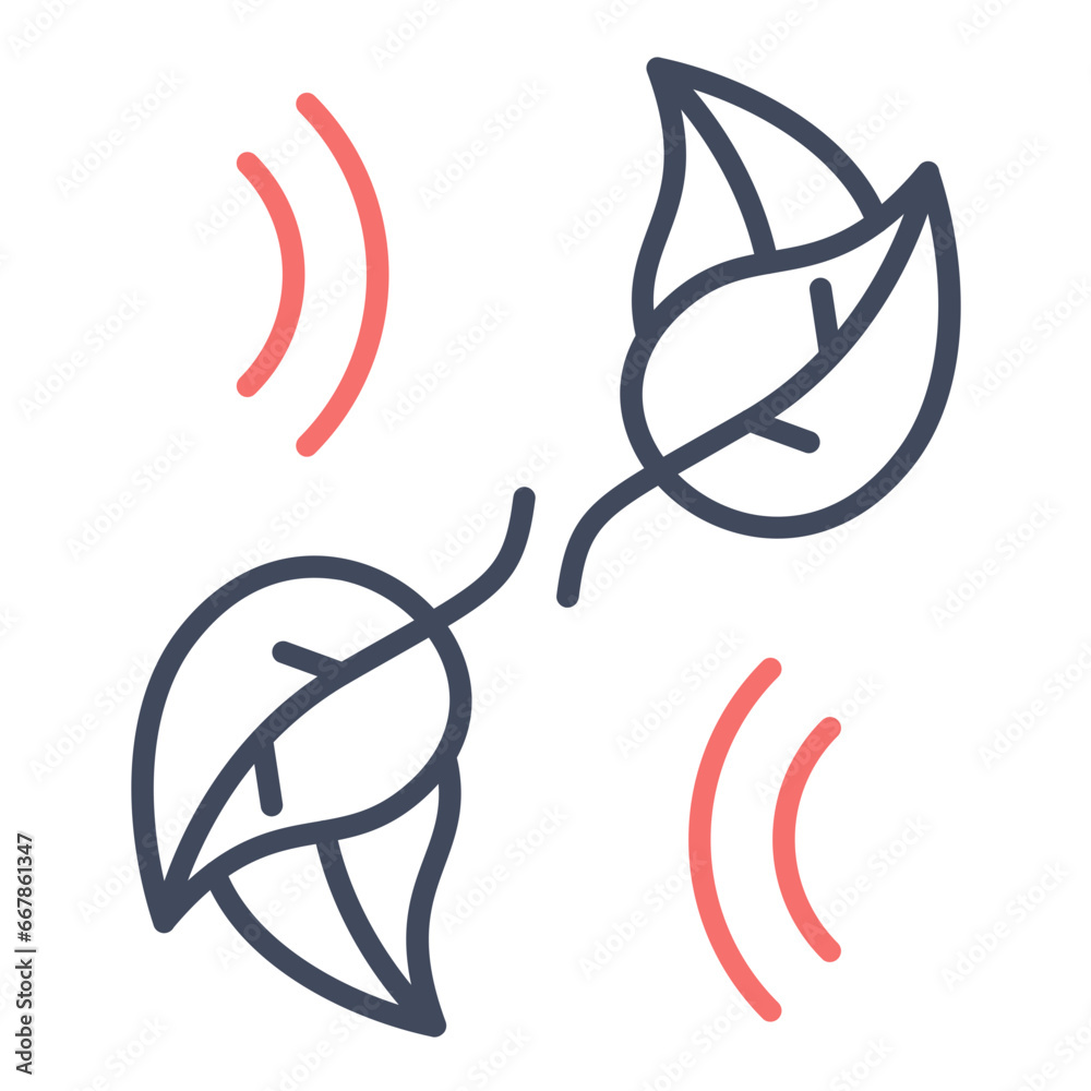 Leaf Fluttering in Wind Icon Leaf Fluttering in Wind Icon