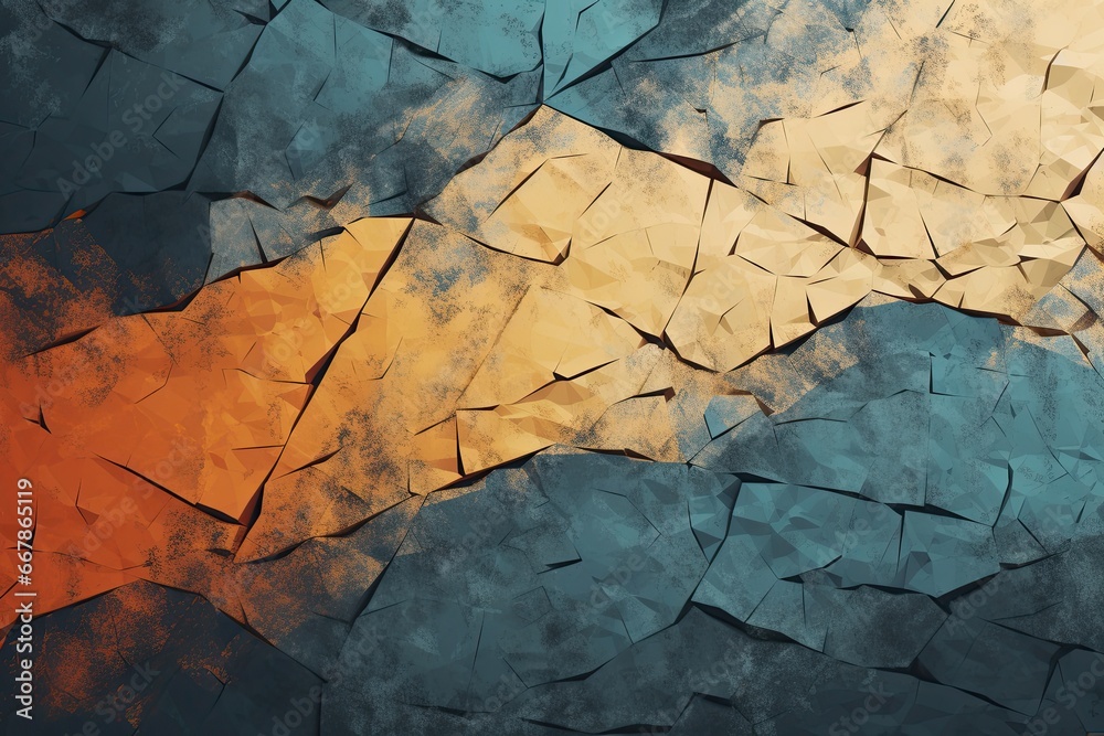 Background of cracked plaster, made in trendy style. Using duotone and filter. Background of cracked plaster, made in trendy style. Using duotone and filter.