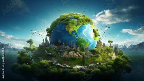 Earth day symbolizes the global effort to protect the environment and combat climate change through eco friendly actions