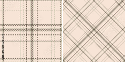 Plaid seamless vector pattern set.