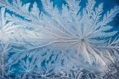 Elegant Frost Patterns: Nature's Icy Artistry © muhammad
