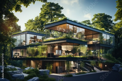 The Ultra-modern Futiristic Glass House Avant-garde Architecture © Pixel Alchemy