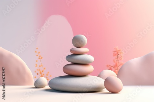 Dreamy Pebble Podium Backgrounds