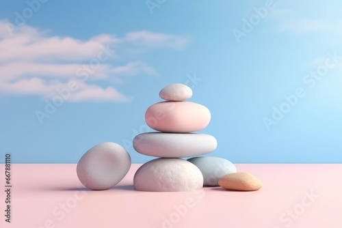 Dreamy Pebble Podium Backgrounds