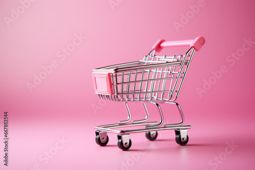 shopping cart with clipping path