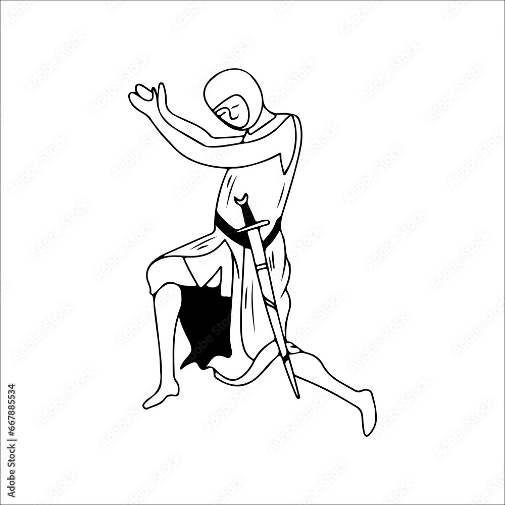 vector illustration of knight with concept vector illustration of knight with concept