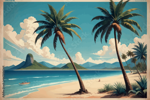 tropical palm trees and beach with blue sky tropical palm trees and beach with blue sky tropical beach with palm trees