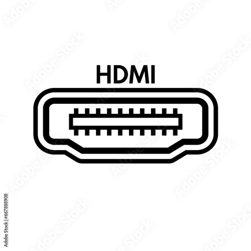 hdmi port  -vector icon