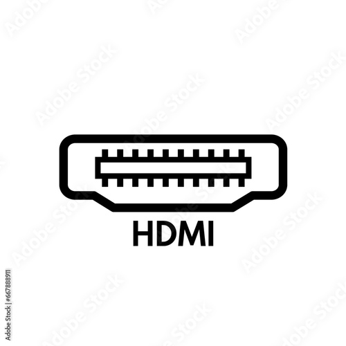 hdmi port  -vector icon
