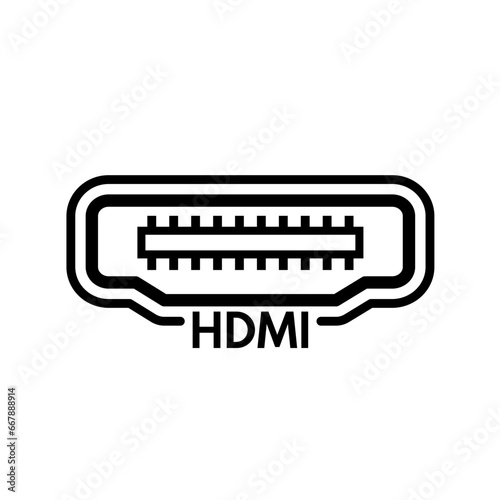 hdmi port  -vector icon