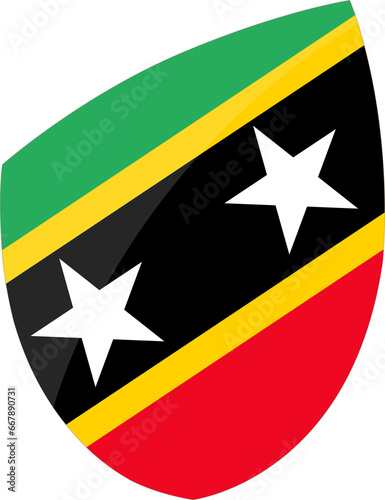 Free Download Saint Kitts and Nevis flag in rugby icon style - GFXLoad
