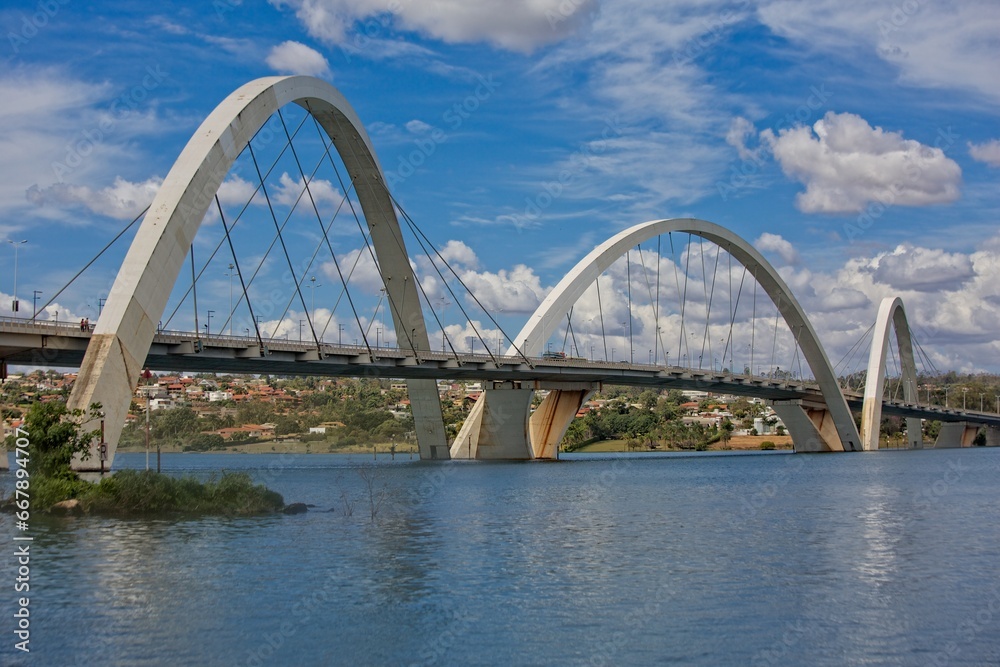The Juscelino Kubitschek Bridge is named after the President of Brazil (1956-1961) who spearheaded the development of Brasilia as the country's Federal District (Capital). 