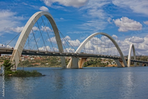 The Juscelino Kubitschek Bridge is named after the President of Brazil (1956-1961) who spearheaded the development of Brasilia as the country's Federal District (Capital).  © kwphotog