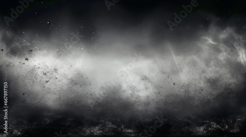 DUST AND SCRATCHES, GRUNGE BLACK ABSTRACT BACKGROUND, HORIZONTAL IMAGE. legal AI