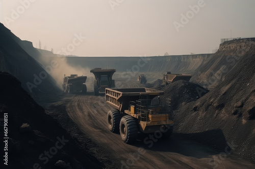 Large mine truck at work © evening_tao