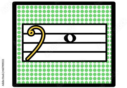 Принти на полотні Music Notes, E Mi clave de Fa, Musica, notas musicales, clave de fa, niños, escu