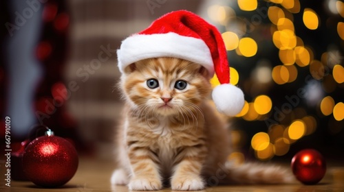 Cute Christmas cat 