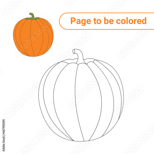 cute Halloween pumpkin coloring page
