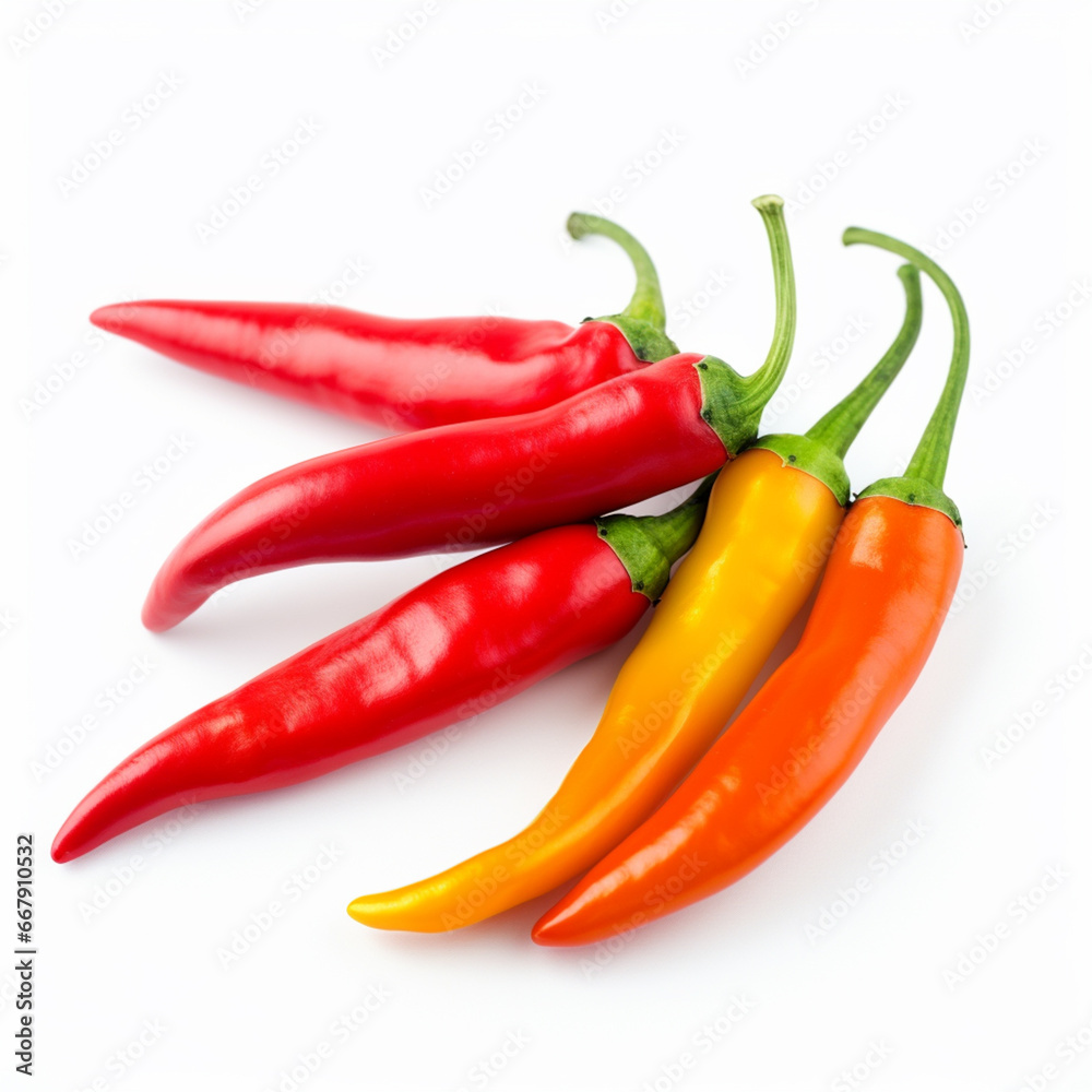 A bunch of chili pepper, red and hot pepper. generative ai