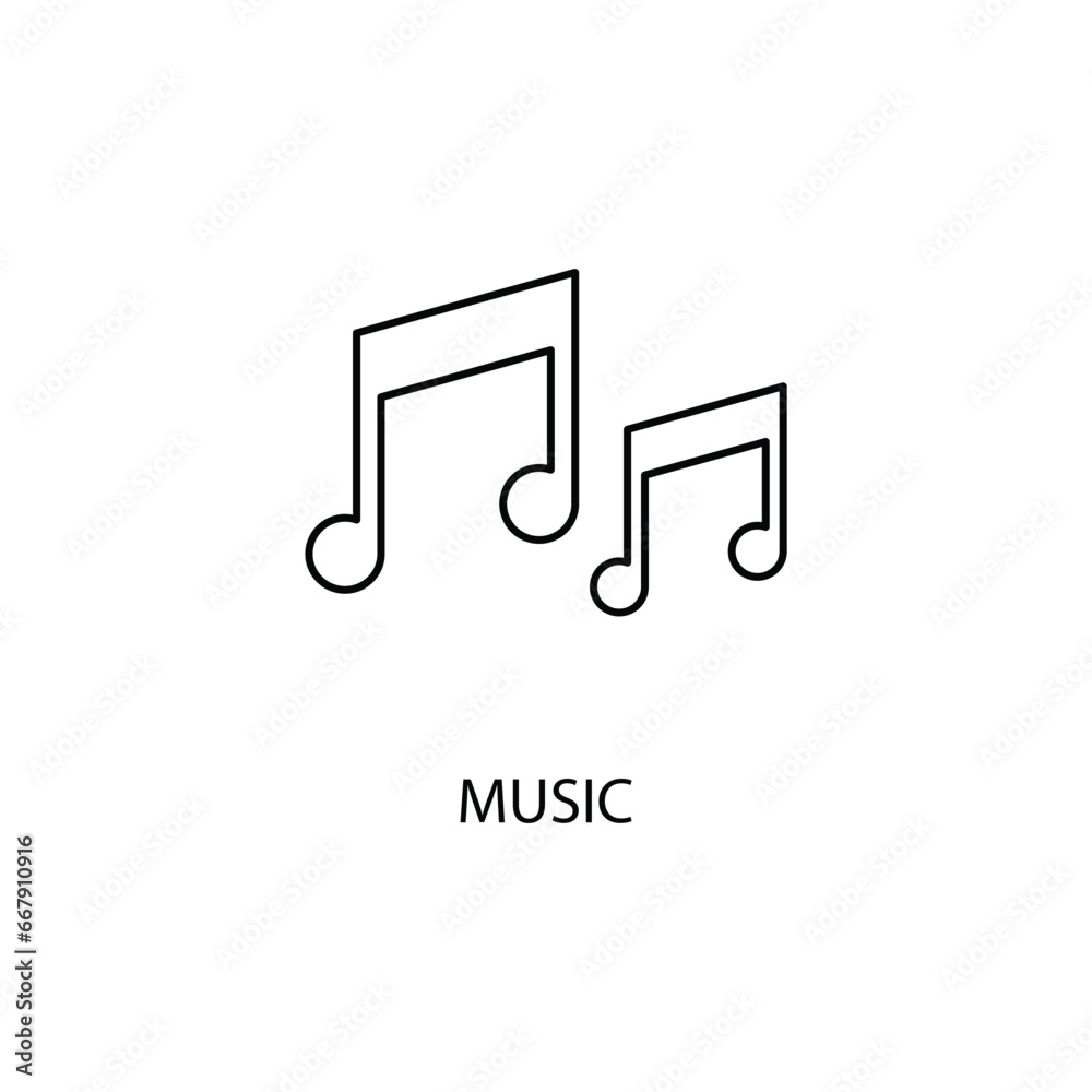 music concept line icon. Simple element illustration.music concept outline symbol design. music concept line icon. Simple element illustration.music concept outline symbol design.
