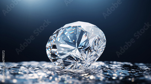 A Pristine Brilliance Radiant Diamond Set Against a Pure White Canvas