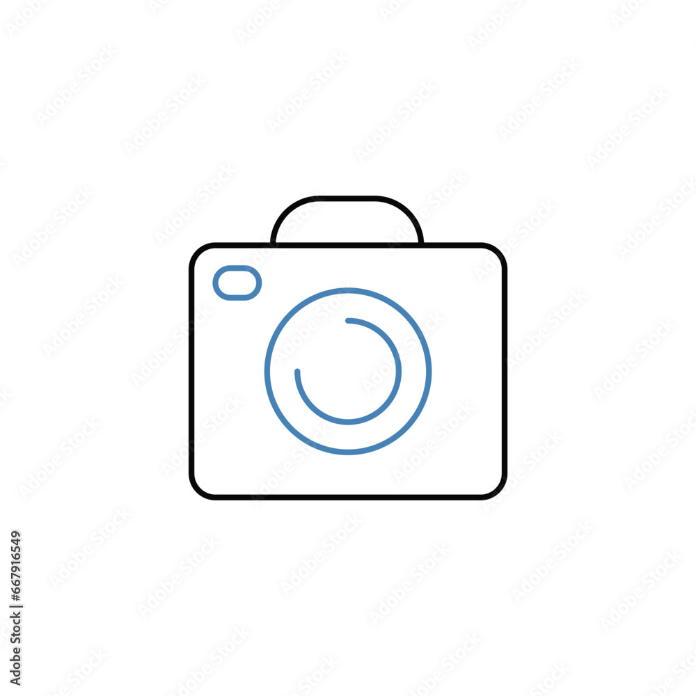 Camera concept line icon. Simple element illustration. Camera concept outline symbol design.