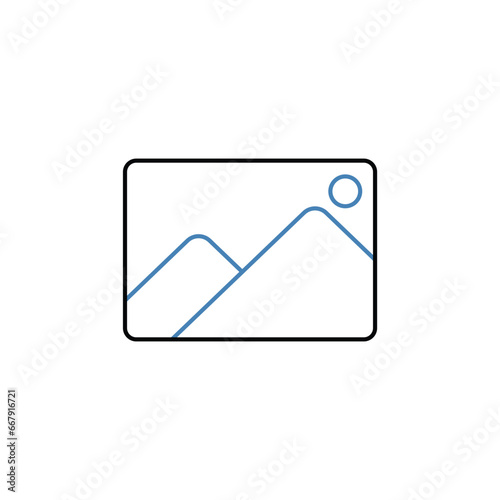 galery concept line icon. Simple element illustration.galery  concept outline symbol design. photo