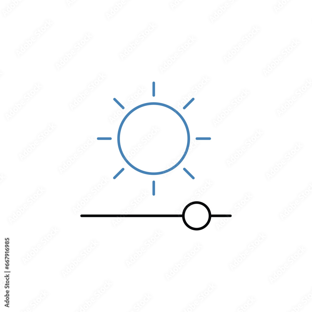 Brightness concept line icon. Simple element illustration.Brightness concept outline symbol design.