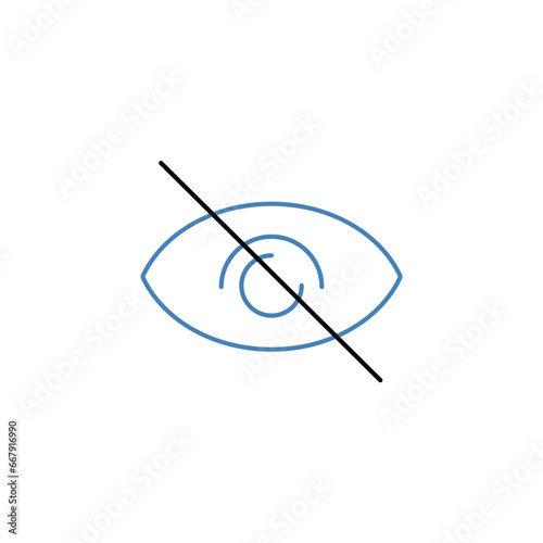 hidden concept line icon. Simple element illustration.hidden concept outline symbol design.