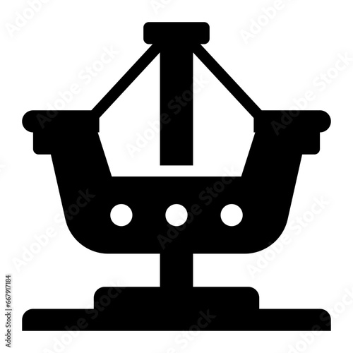 Swinging Boat black solid glyph icon
